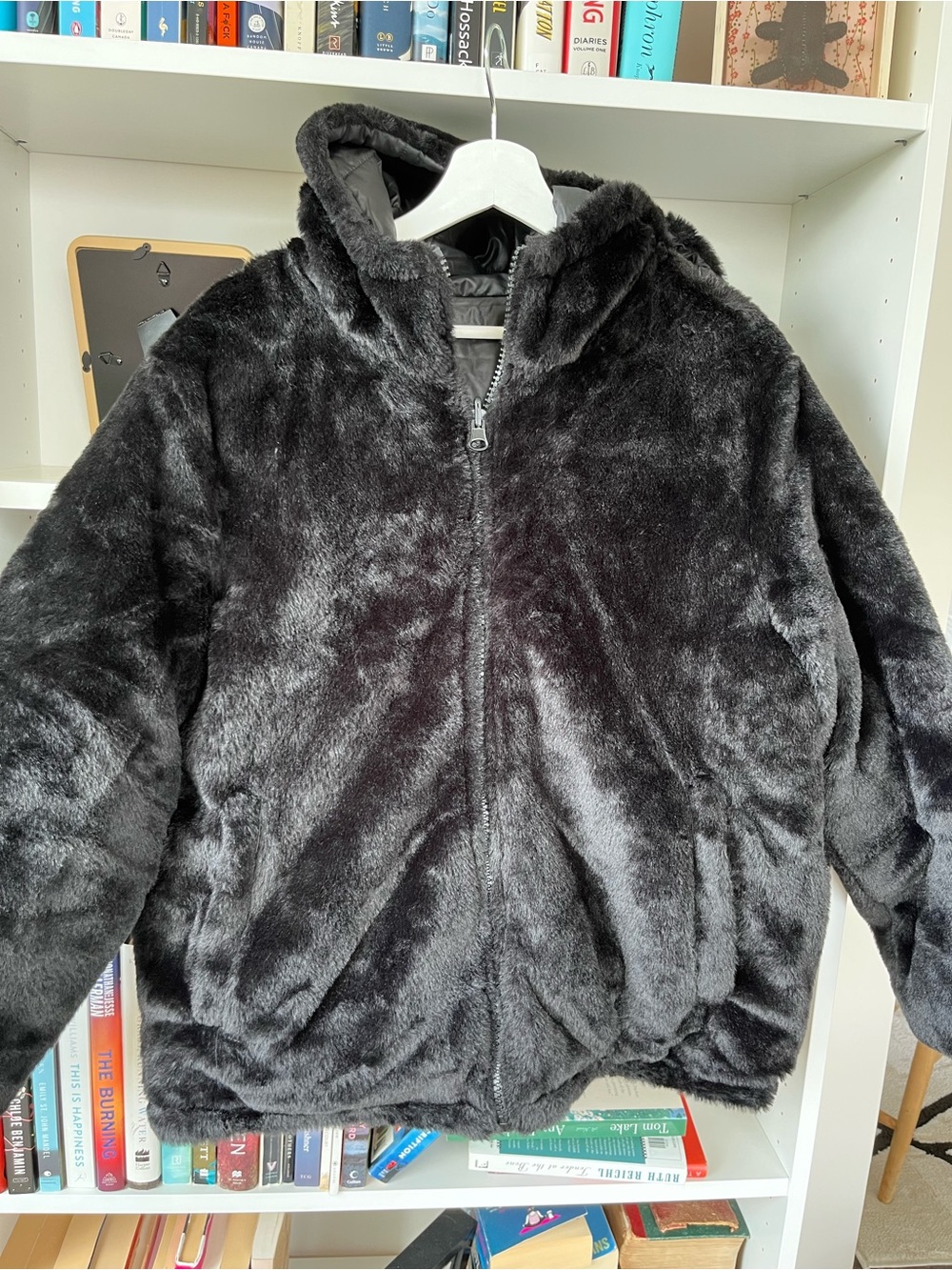 Steve Madden Faux Fur Reversible Jacket Size Large